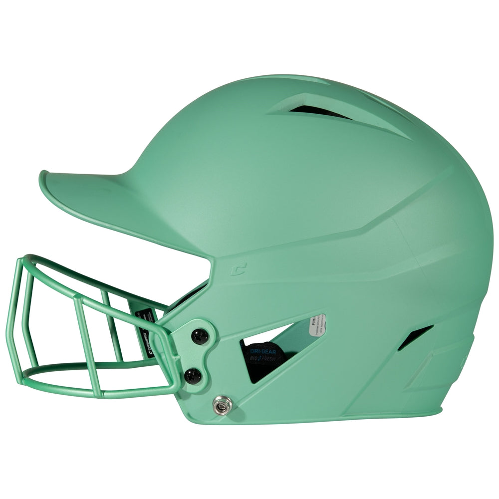 HX Matte Softball Helmet w/Facemask - Mint, Senior