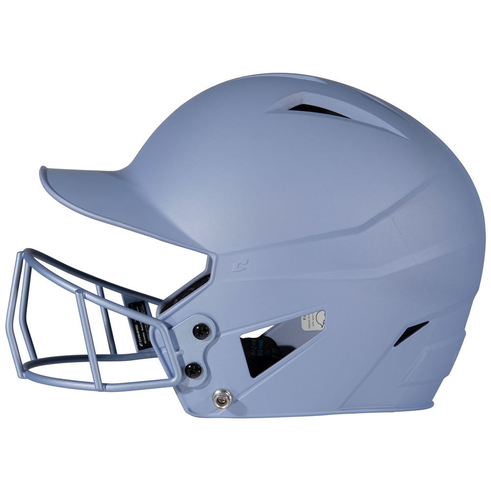 HX Matte Softball Helmet w/ Facemask - Periwinkle, Senior