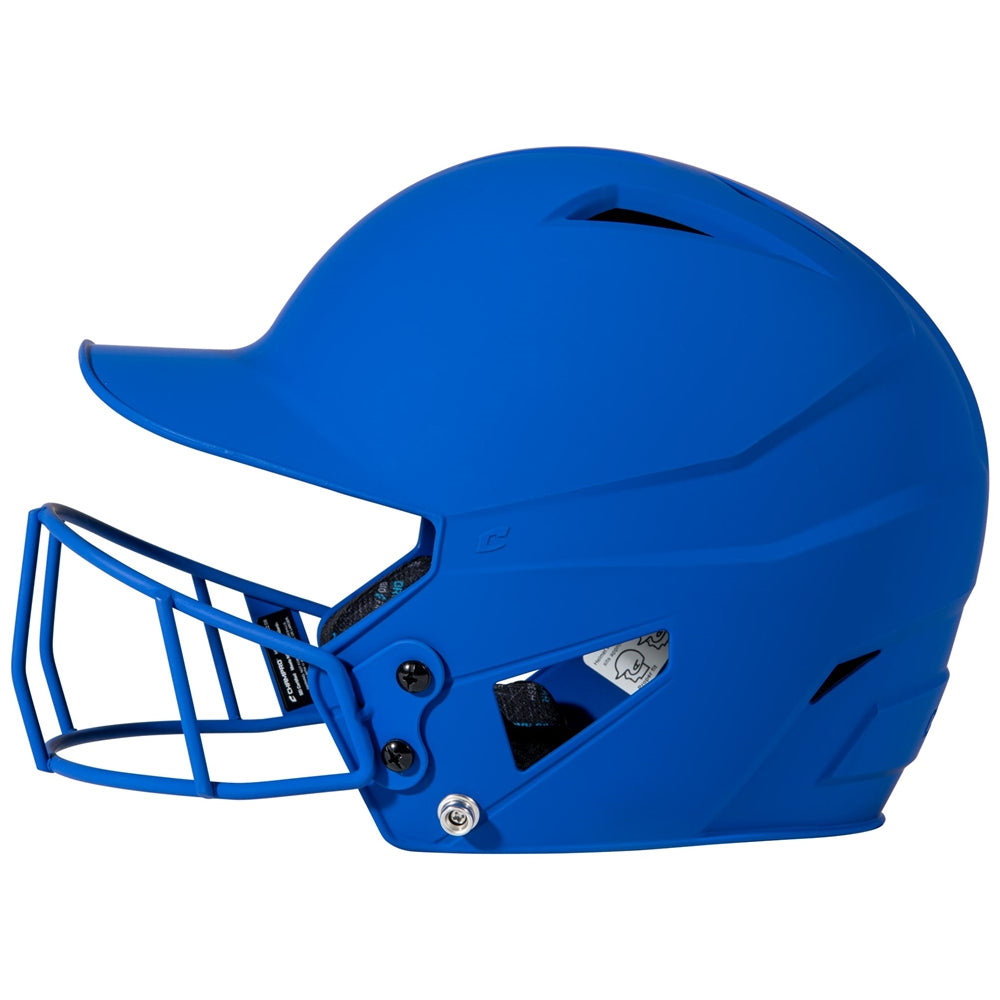HX Matte Softball Helmet w/Facemask - Royal, Senior