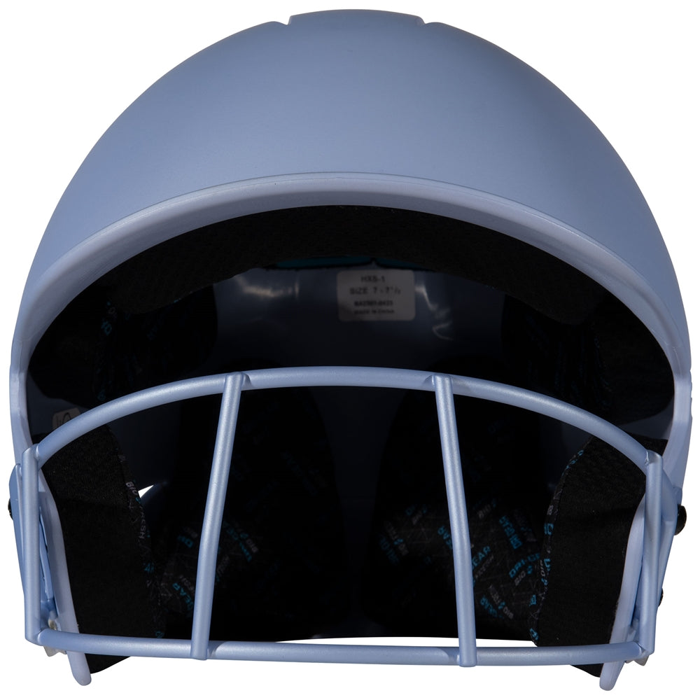 HX Matte Softball Helmet w/ Facemask - Periwinkle, Senior