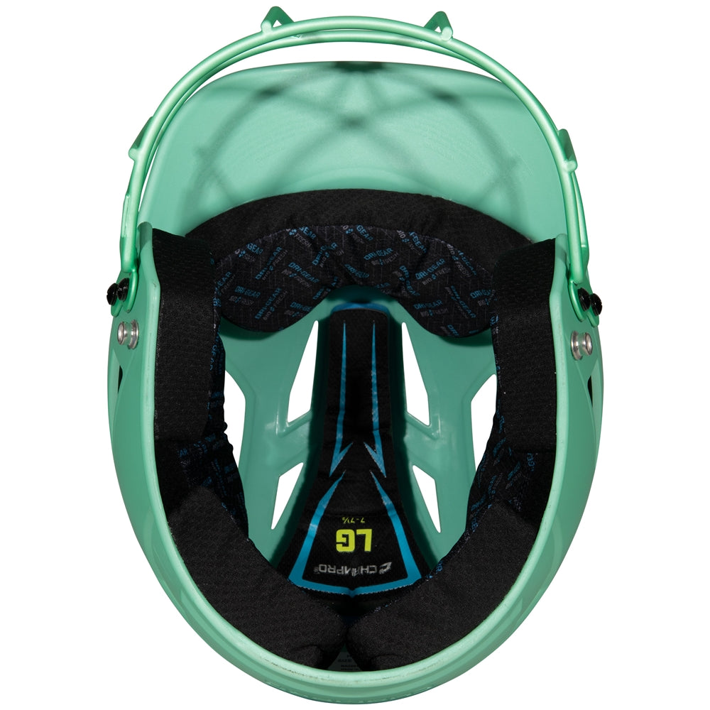 HX Matte Softball Helmet w/Facemask - Mint, Senior