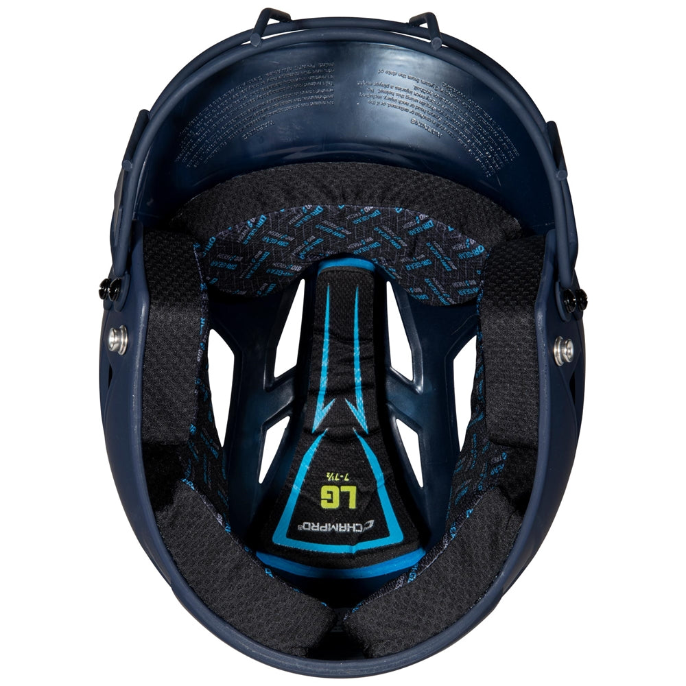 HX Matte Softball Helmet w/Facemask - Navy, Senior