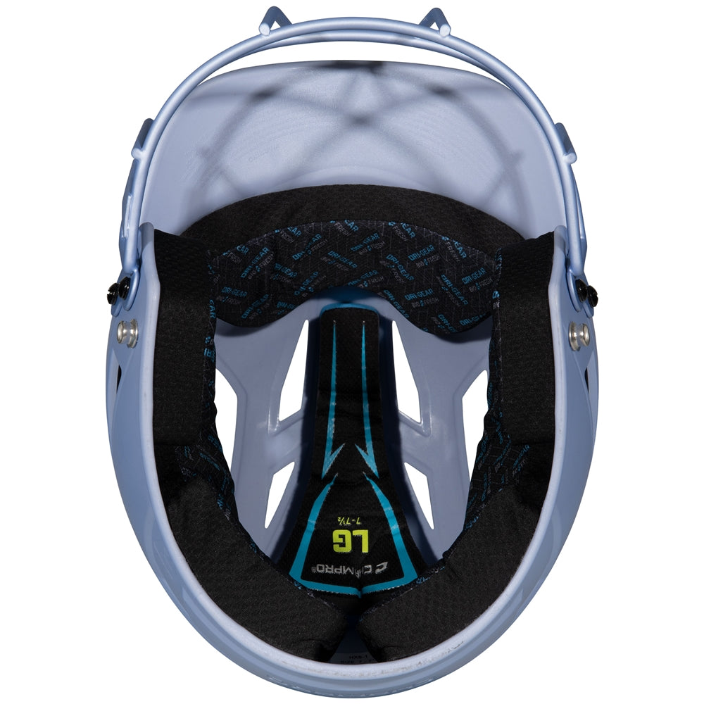 HX Matte Softball Helmet w/ Facemask - Periwinkle, Senior