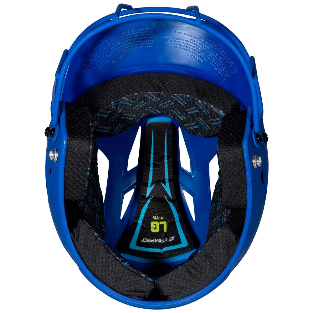 HX Matte Softball Helmet w/Facemask - Royal, Junior