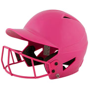 Uncoated HX Softball Helmet w/Mask - Optic Pink, Junior