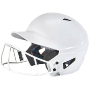 Uncoated HX Softball Helmet w/Mask - White, T-Ball