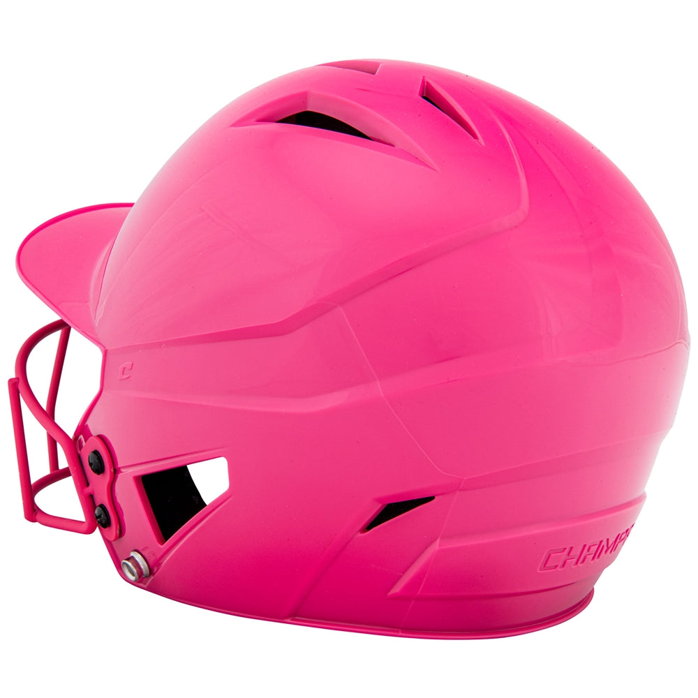 Uncoated HX Softball Helmet w/ Mask - Optic Pink, T-Ball