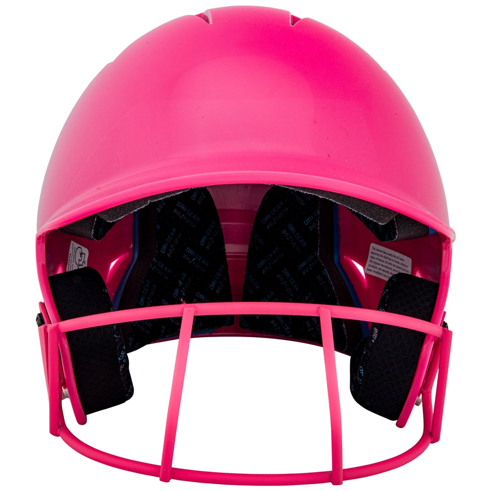 Uncoated HX Softball Helmet w/Mask - Optic Pink, Junior