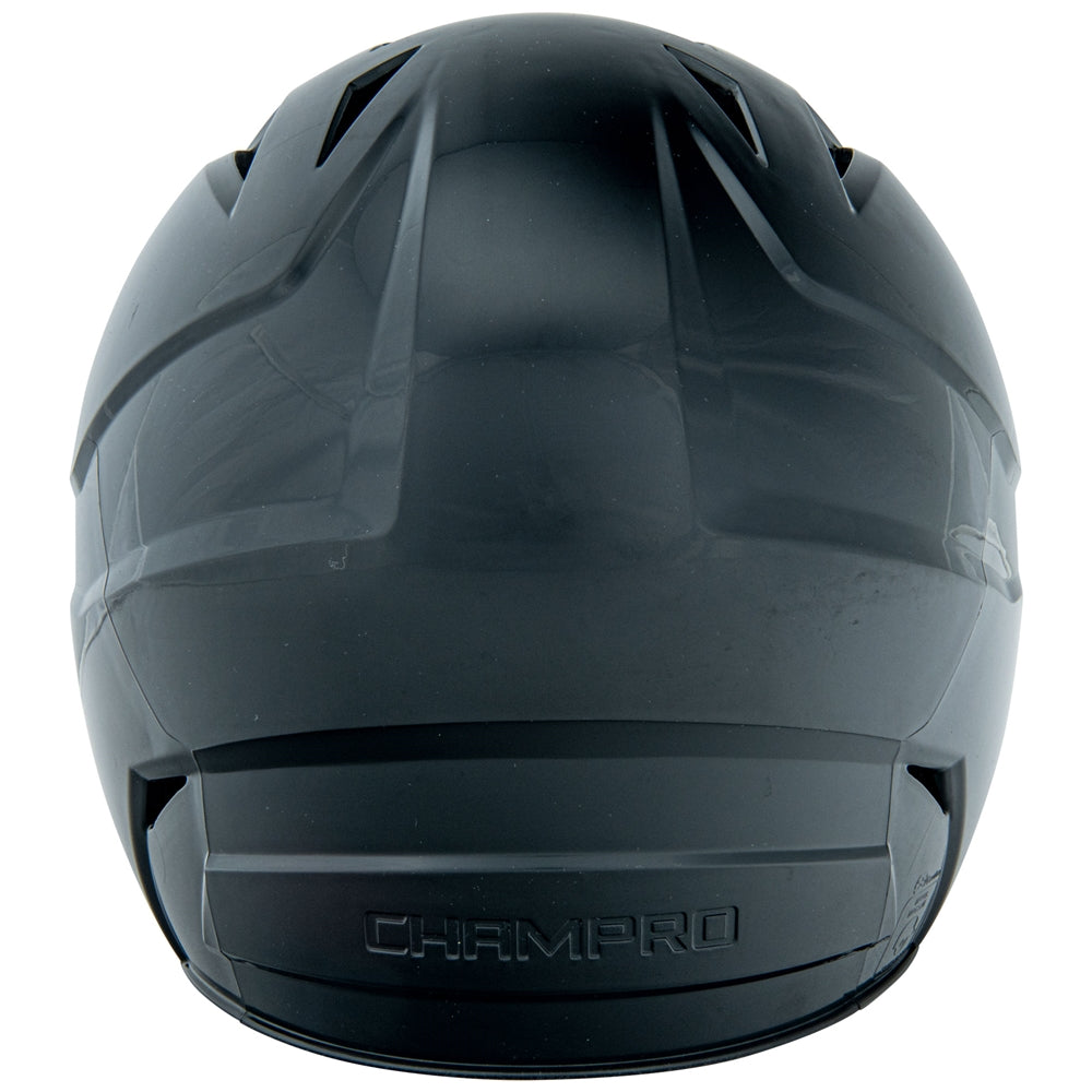 Uncoated HX Softball Helmet w/Mask - Black, Senior
