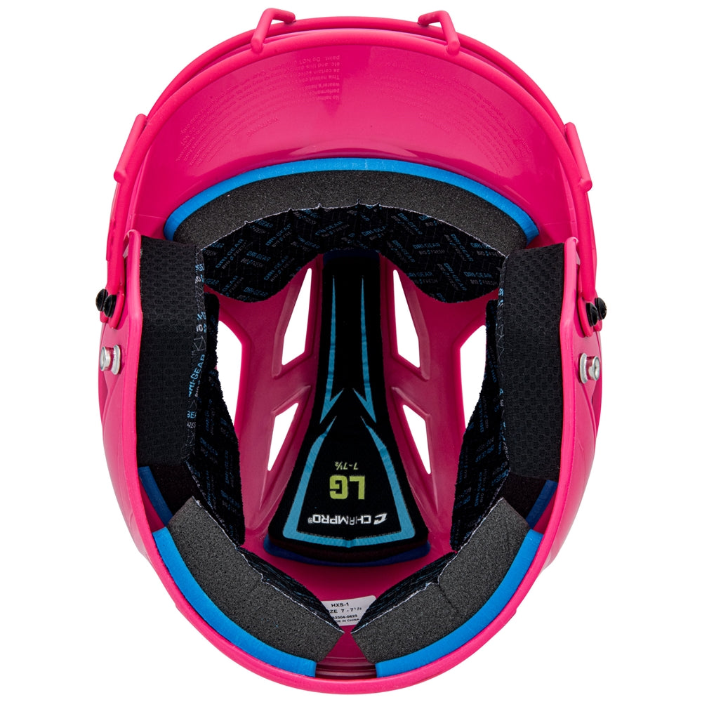 Uncoated HX Softball Helmet w/Mask - Optic Pink, Junior