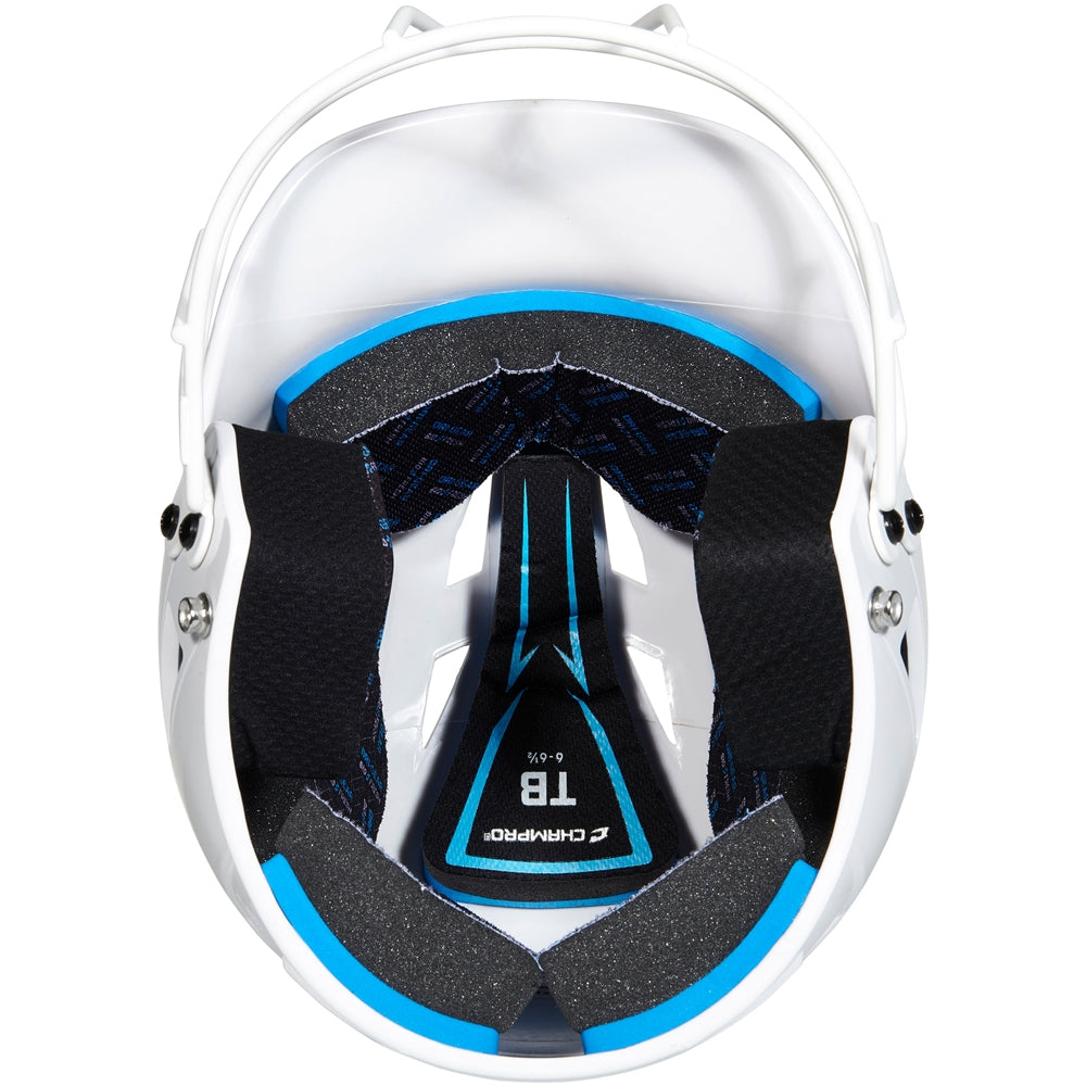 Uncoated HX Softball Helmet w/ Mask - White, Senior