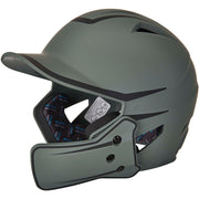 HX Legend Plus 2-Tone Baseball Helmet w/ Flap - Graphite Black, Senior