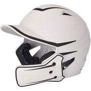 HX Legend Plus 2-Tone Baseball Helmet w/ Flap - White Black, Senior