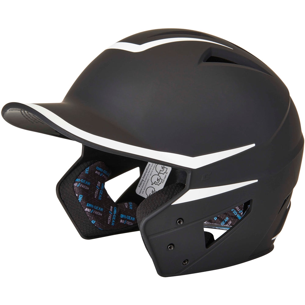 HX Legend Matte Baseball Helmet - Black White, Senior