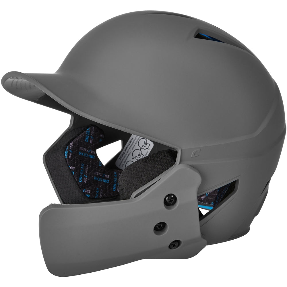 HX Gamer Plus Baseball Helmet w/ Flap - Graphite, Senior