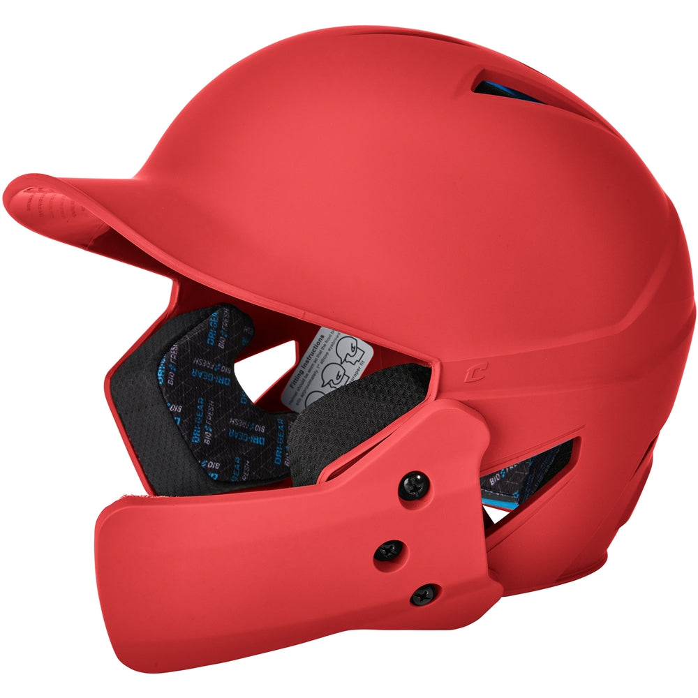 HX Gamer Plus Bsbll Helmet w/Flap - Scarlet, Senior