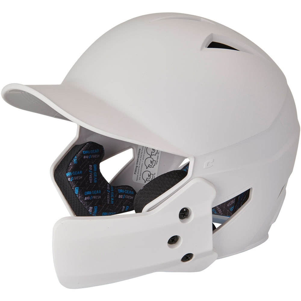 HX Gamer Plus Bsbll Helmet w/Flap - White, Junior