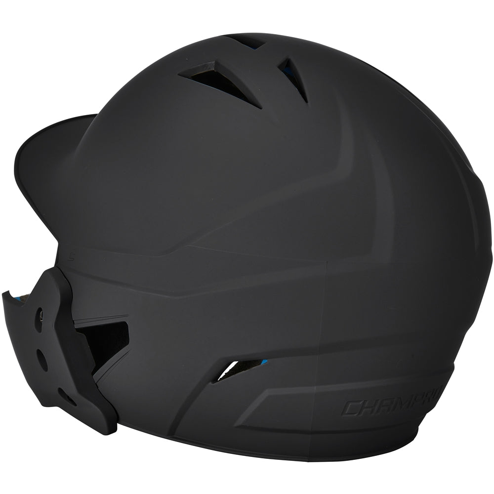 HX Gamer Plus Bsbll Helmet w/Flap - Black, Senior