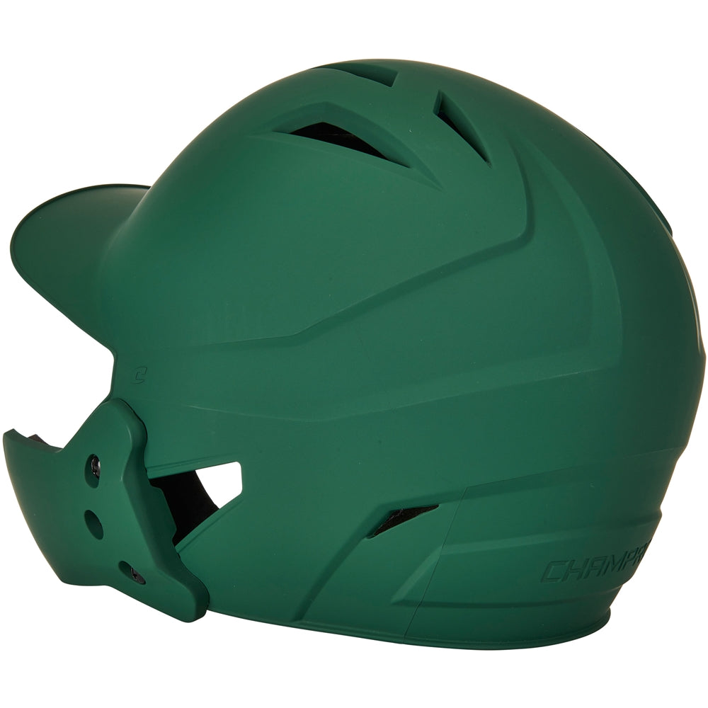 HX Gamer Plus Baseball Helmet w/ Flap - Forest Green, Senior