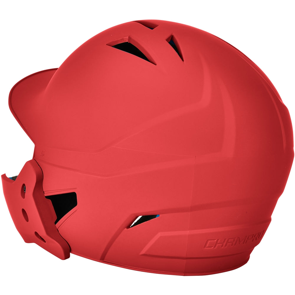 HX Gamer Plus Bsbll Helmet w/Flap - Scarlet, Senior