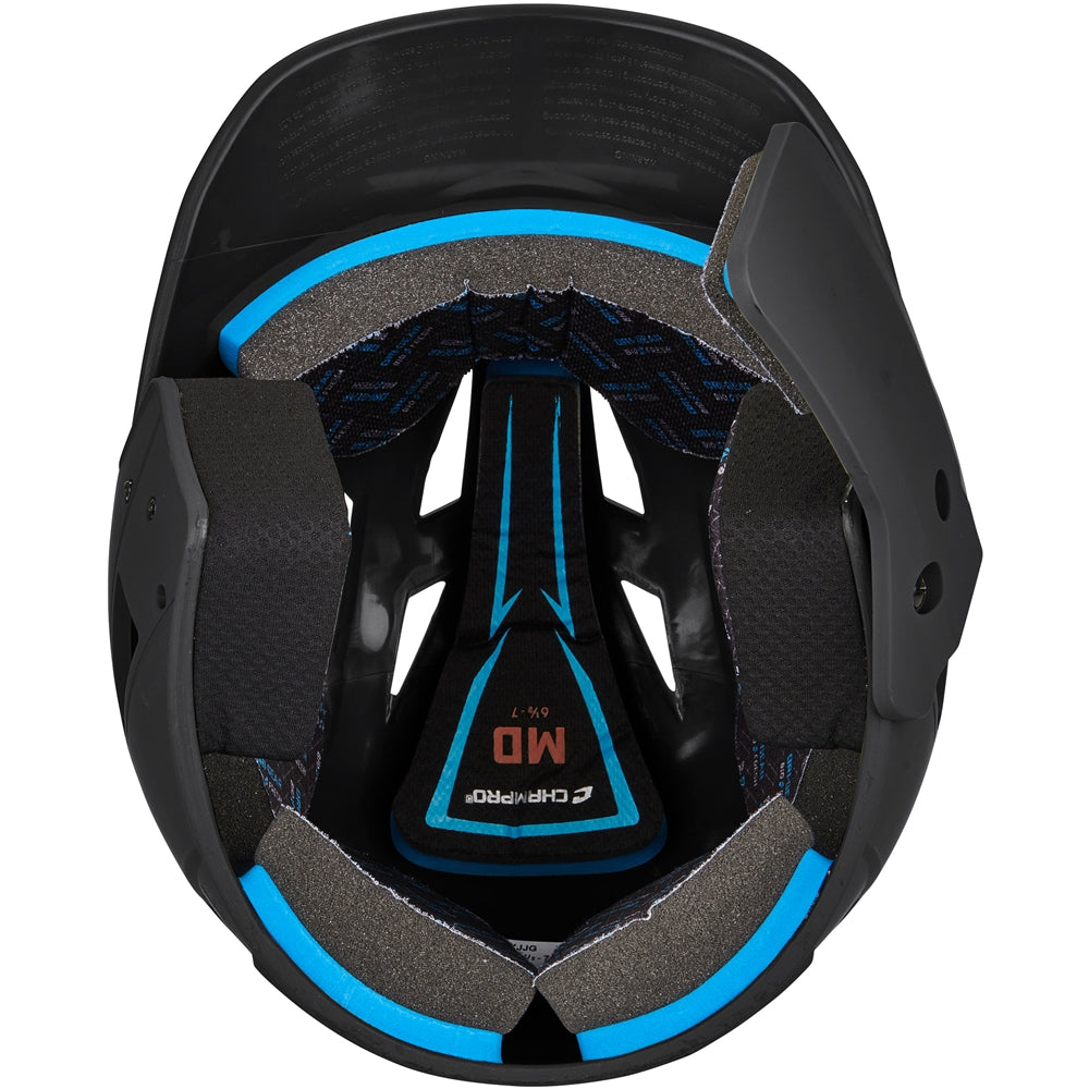 HX Gamer Plus Bsbll Helmet w/Flap - Black, Senior