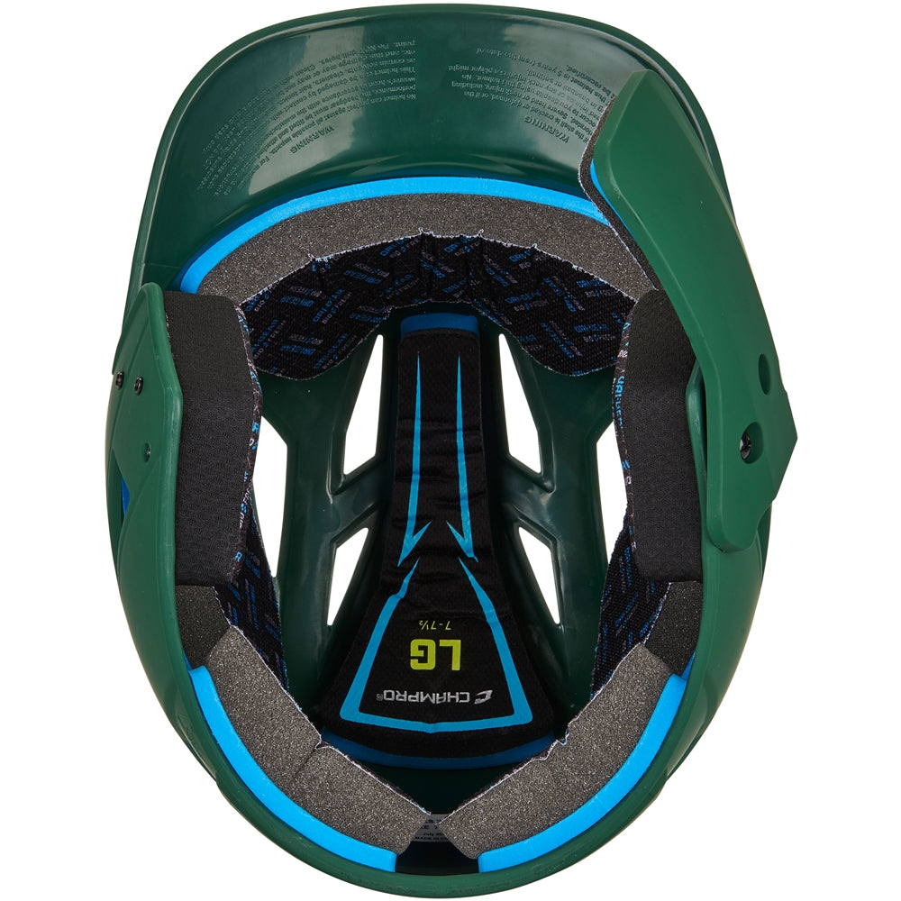 HX Gamer Plus Baseball Helmet w/ Flap - Forest Green, Senior
