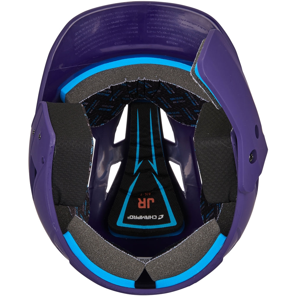 HX Gamer Plus Baseball Helmet w/ Flap - Purple, Senior