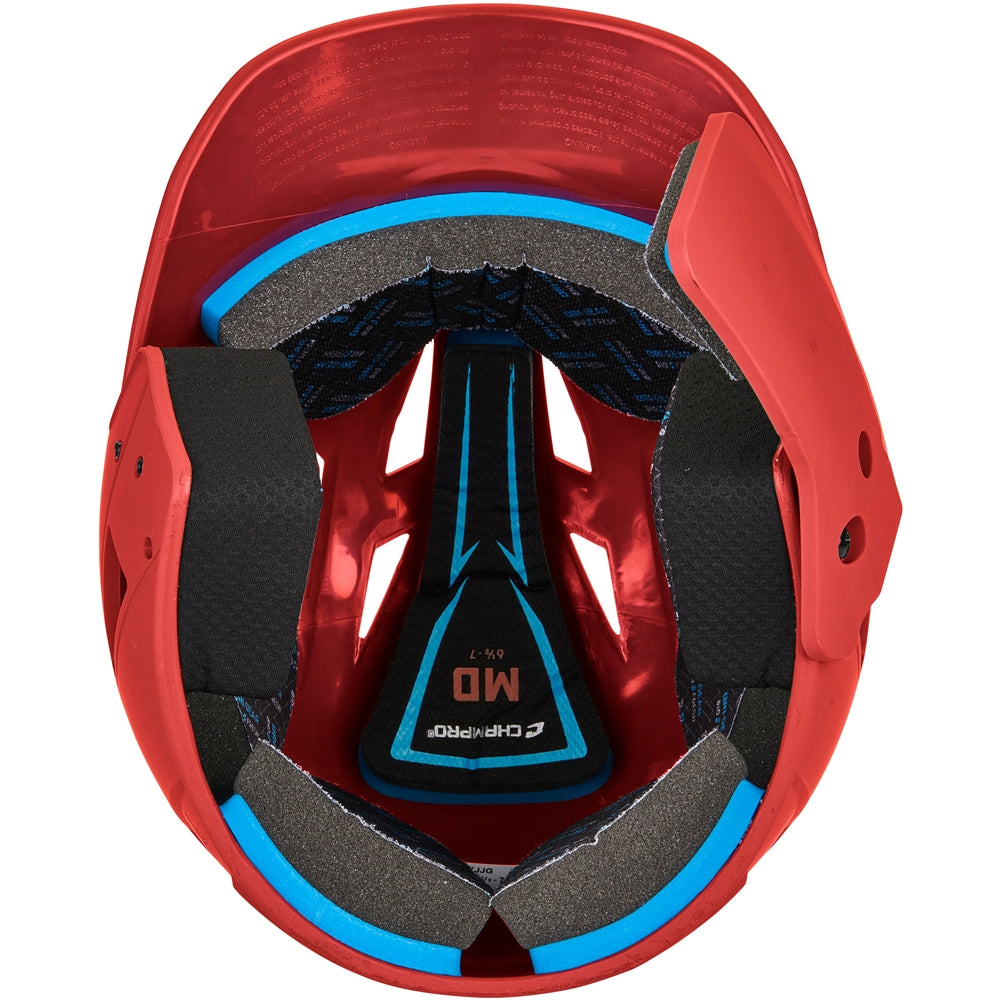 HX Gamer Plus Bsbll Helmet w/Flap - Scarlet, Senior