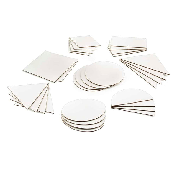 28 Assorted Corrugated Shapes (4 each of 6 shapes and 2 each of 2 shapes)