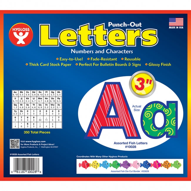 Assorted Fish Punch-Out Letters