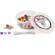 Bucket O'Beads w/ Thread - 200 butterfly pony, 13 mm