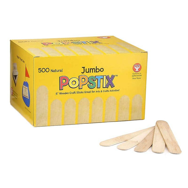 Natural Popstix - 500 of 6" jumbo-boxed