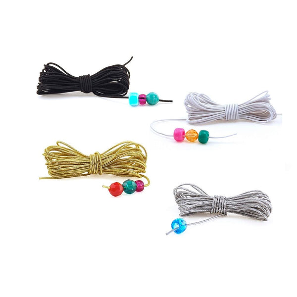Beading Thread - 3 yds, Silver Elastic, 10