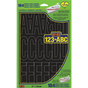 Hy-Ko 3 In. Black Vinyl Letters, Numbers & Symbols (184 Count)