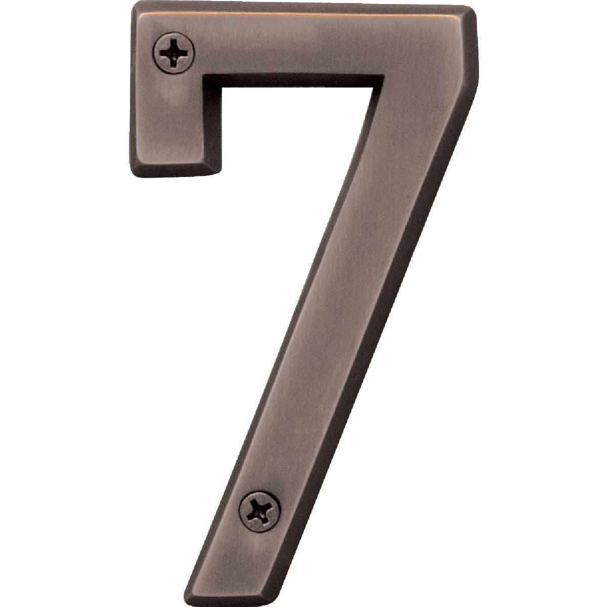 Hy-Ko Prestige Series 4 In. Oil Rubbed Bronze House Number Seven