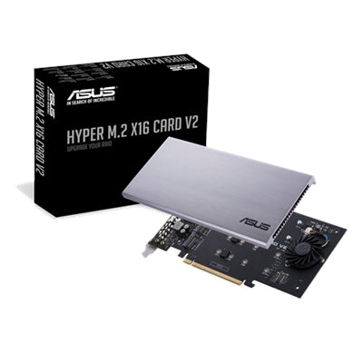 ASUS Hyper M.2 X16 PCIe 4.0 Expansion Card for 4 NVMe SSDs (2242/2260/2280/22110)  up to 256Gbps  AMD Ryzen & Intel Vroc Support
