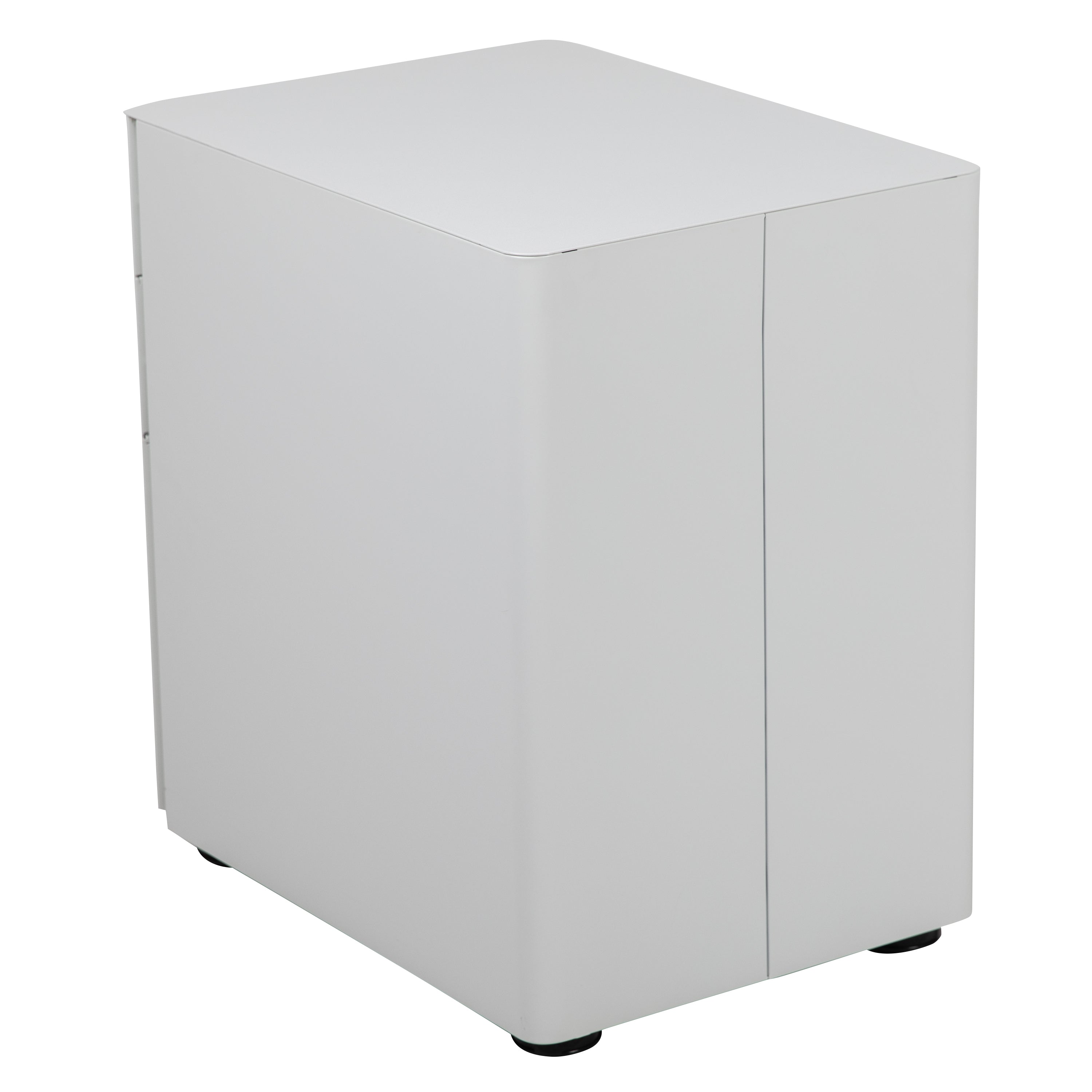 Warner Modern 3-Drawer Mobile Locking Filing Cabinet with Anti-Tilt Mechanism and Hanging Drawer for Legal & Letter Files, White
