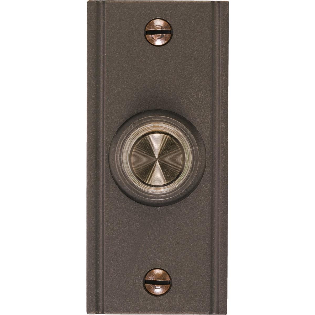 Heath Zenith Wired Oil Rubbed Bronze Metal Body LED Lighted Doorbell Push-Button