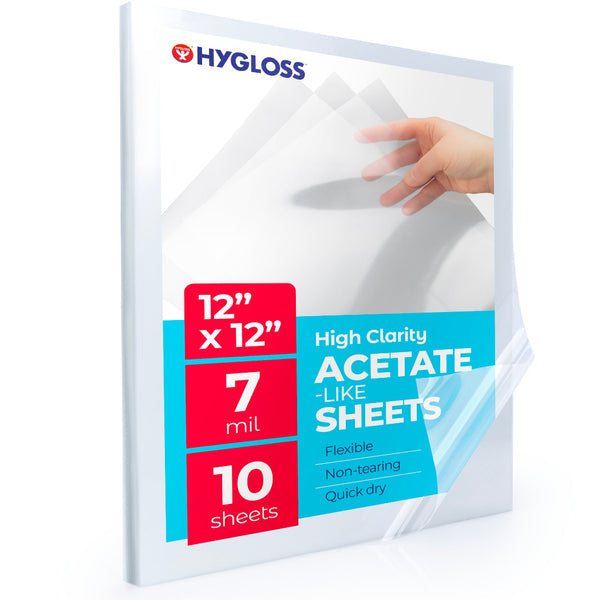 Acetate Sheets, 12"x12", 10 sheets