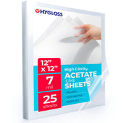 Acetate Sheets, 12"x12", 25 sheets