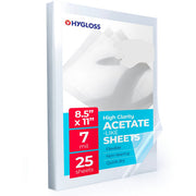 Acetate Sheets, 8.5" x 11", 25 sheets