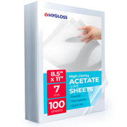Acetate Sheets, 8.5" x 11", 100 sheets