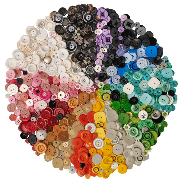 Bucket O' Buttons - 16 oz bucket, Assorted Colors