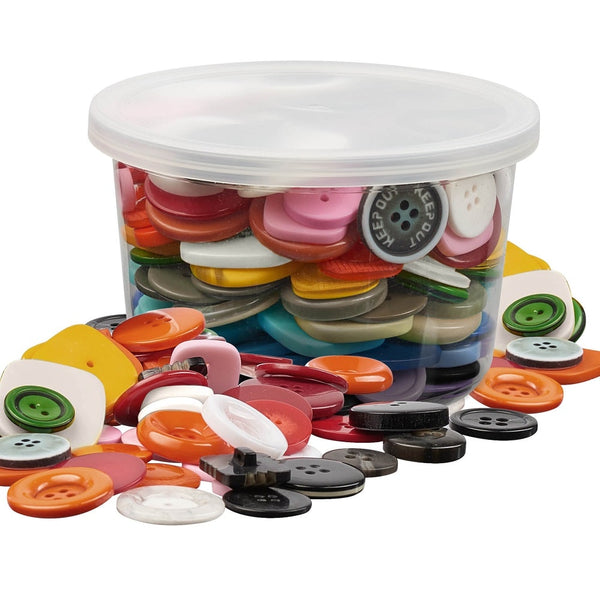 Bucket O' Buttons - 16 oz bucket, Assorted Colors