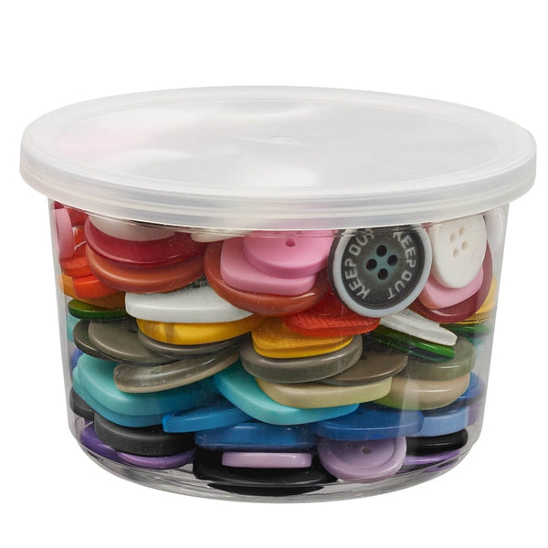 Bucket O' Buttons - 8 oz bucket, Assorted Colors