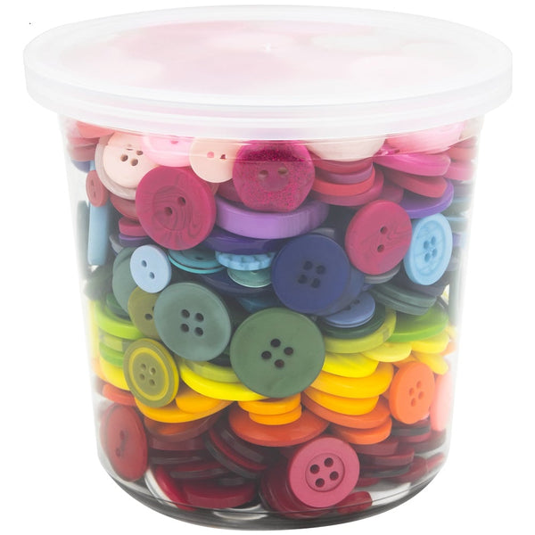 Bucket O' Buttons - 16 oz bucket, Bright Colors