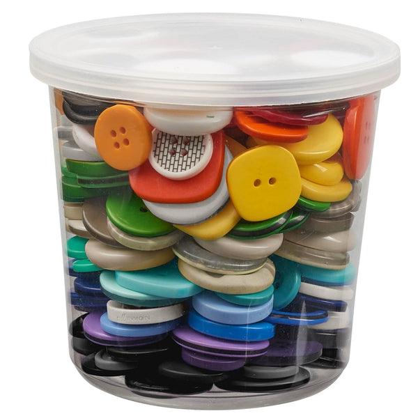 Bucket O' Buttons - 16 oz bucket, Assorted Colors