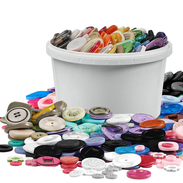 Bucket O' Buttons - 4 oz bucket, Assorted Colors