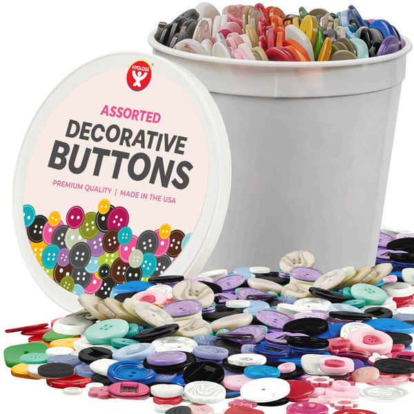 Bucket O' Buttons - 50 lb box, Assorted Colors