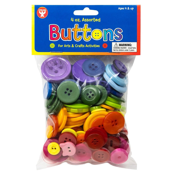Bucket O' Buttons - 4 oz bag, Bright Colors